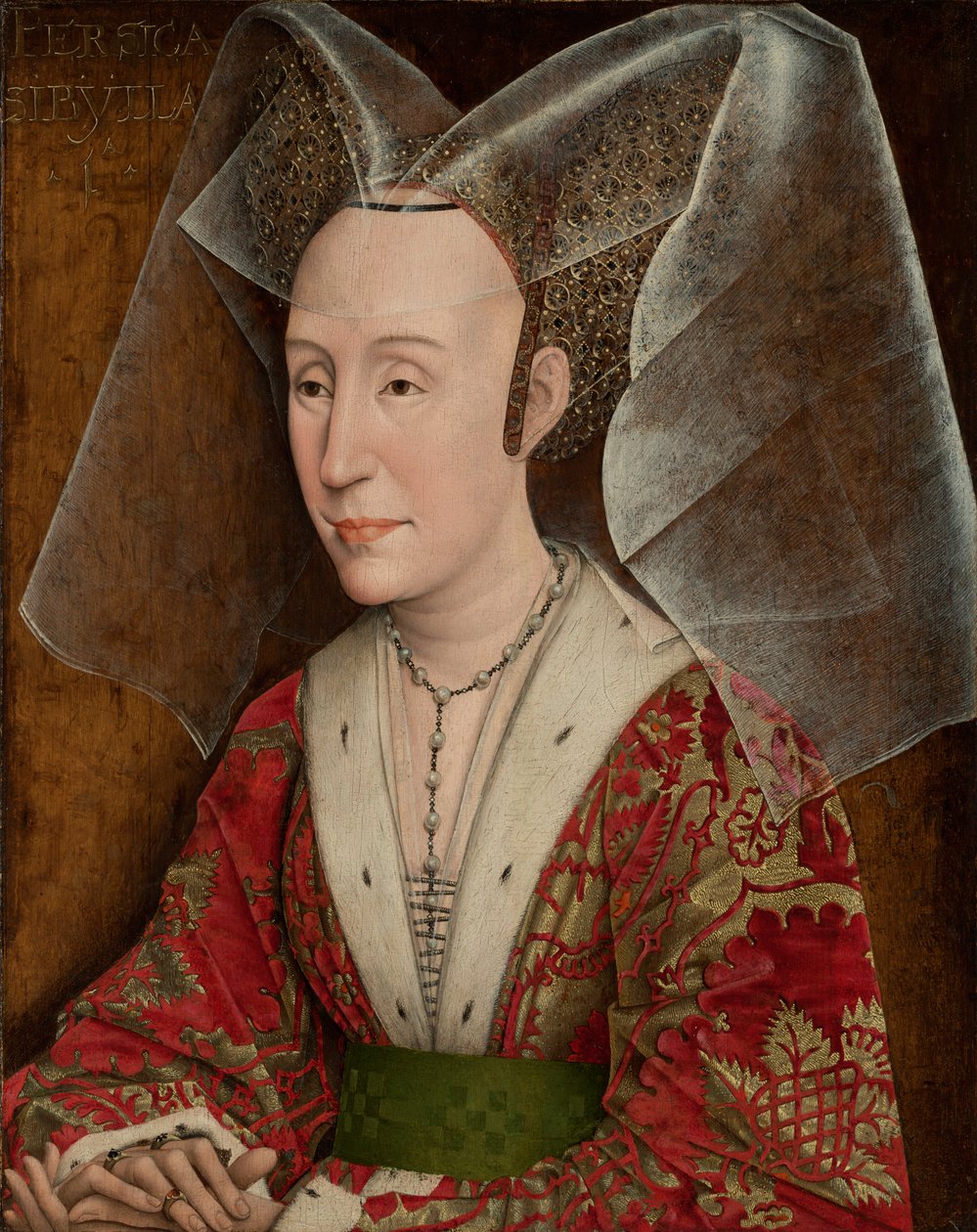Portret van Isabella van Portugal door Rogier van der (workshop of) Weyden