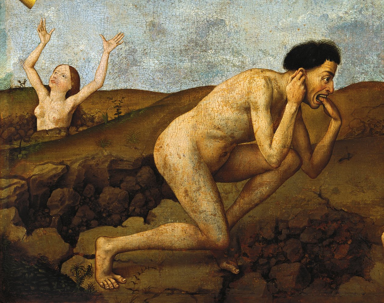 Verdoemden op weg naar de hel (detail) door Rogier van der Weyden