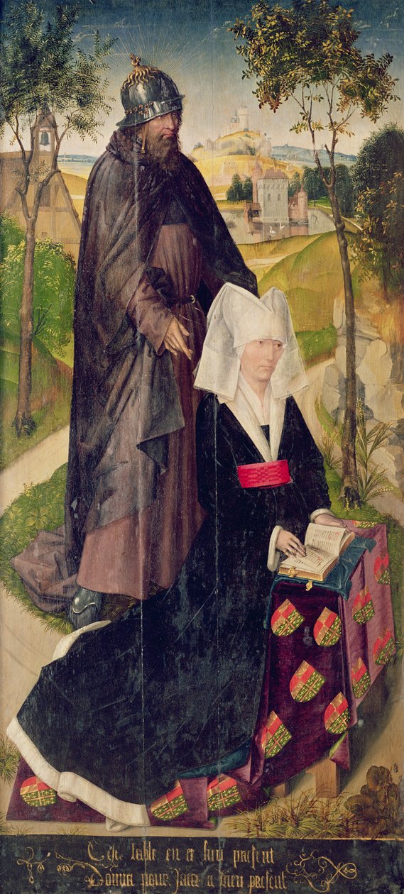 Guillemette de Montagu met Sint Guillaume, 1460-66 door Rogier van der Weyden