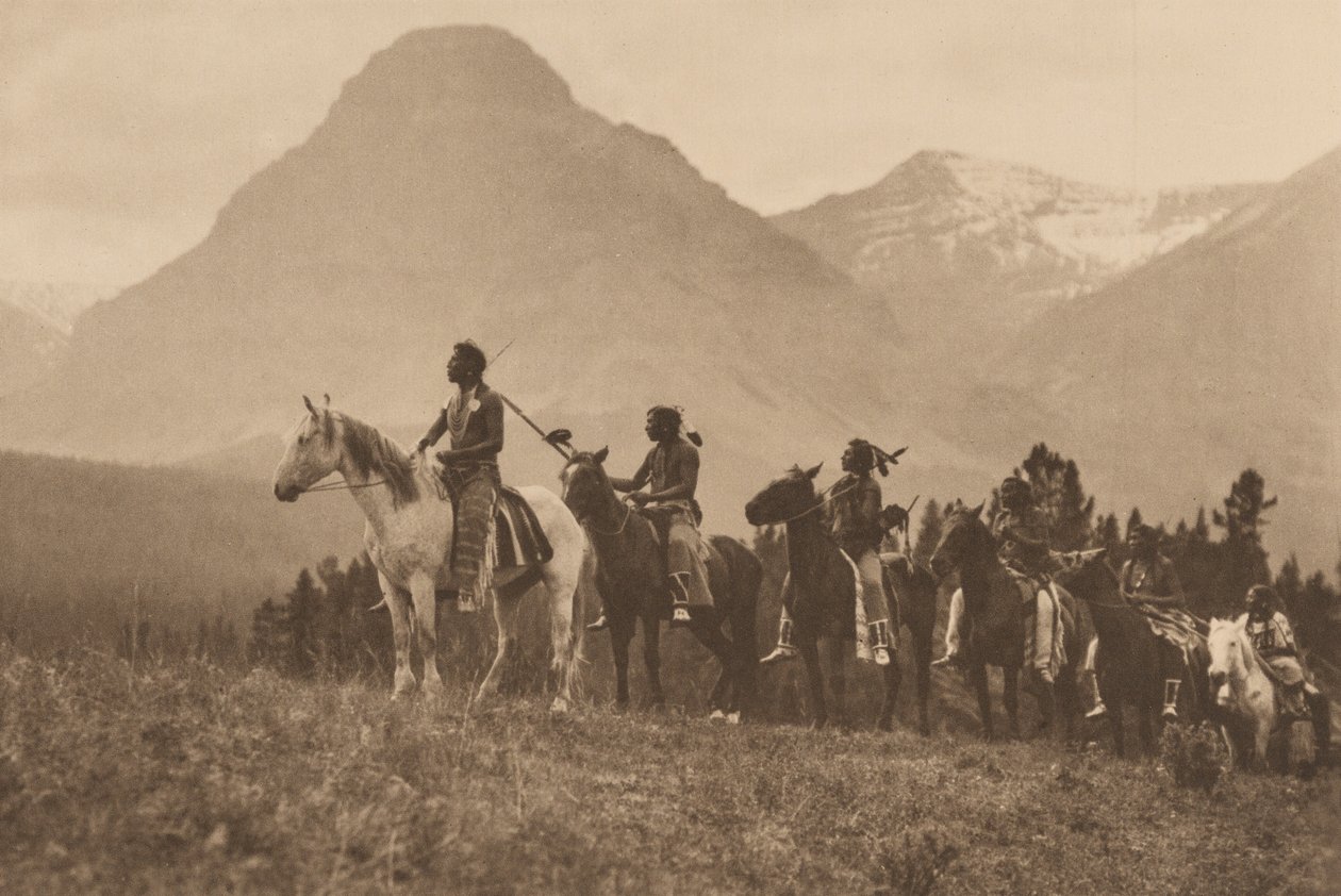 De paszoekers, Piegan, Montana,1913 (foto) door Roland W. Reed