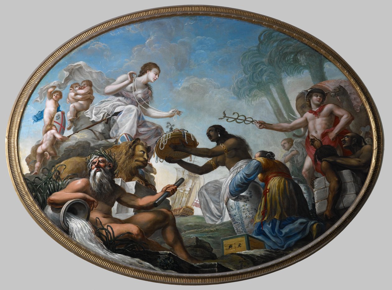Het Oosten biedt zijn rijkdommen aan Britannia aan door Roma Spiridione