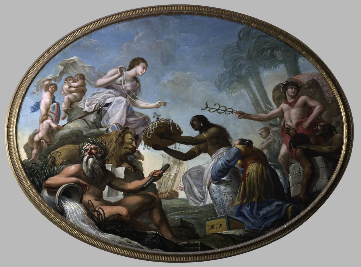Het Oosten biedt zijn rijkdommen aan Britannia aan door Roma Spiridione