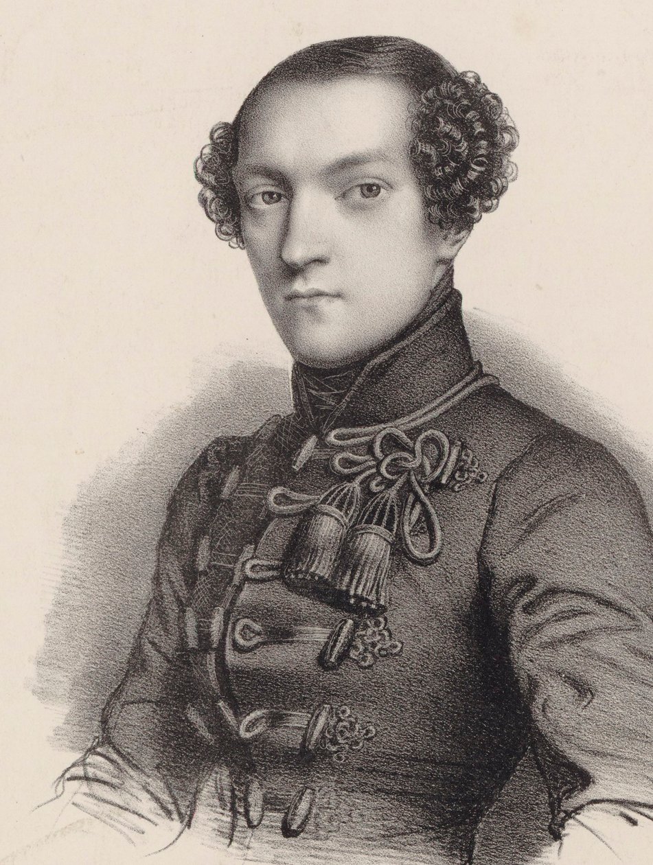 Portret van de pianist en componist Antoine de Kontski 1817-1899 door Romain Cazes