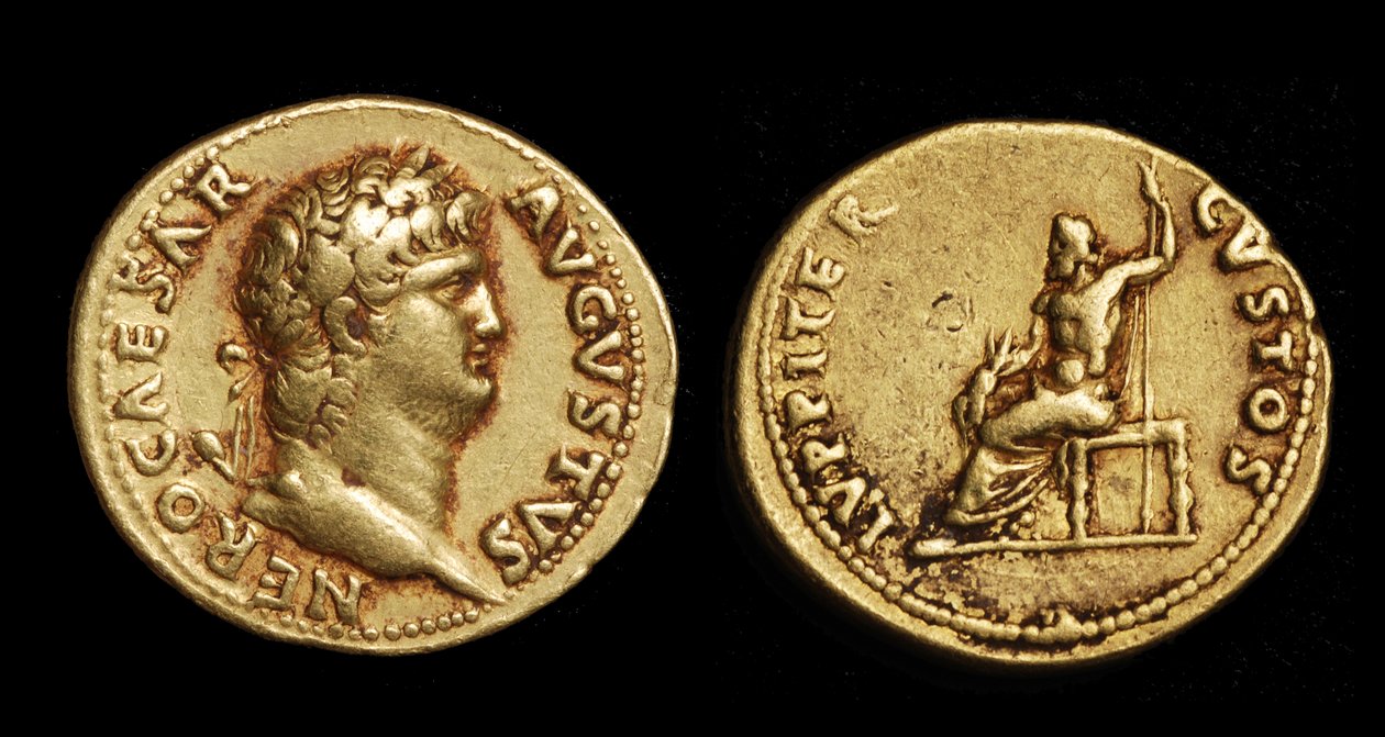 Munten van keizer Nero door Roman