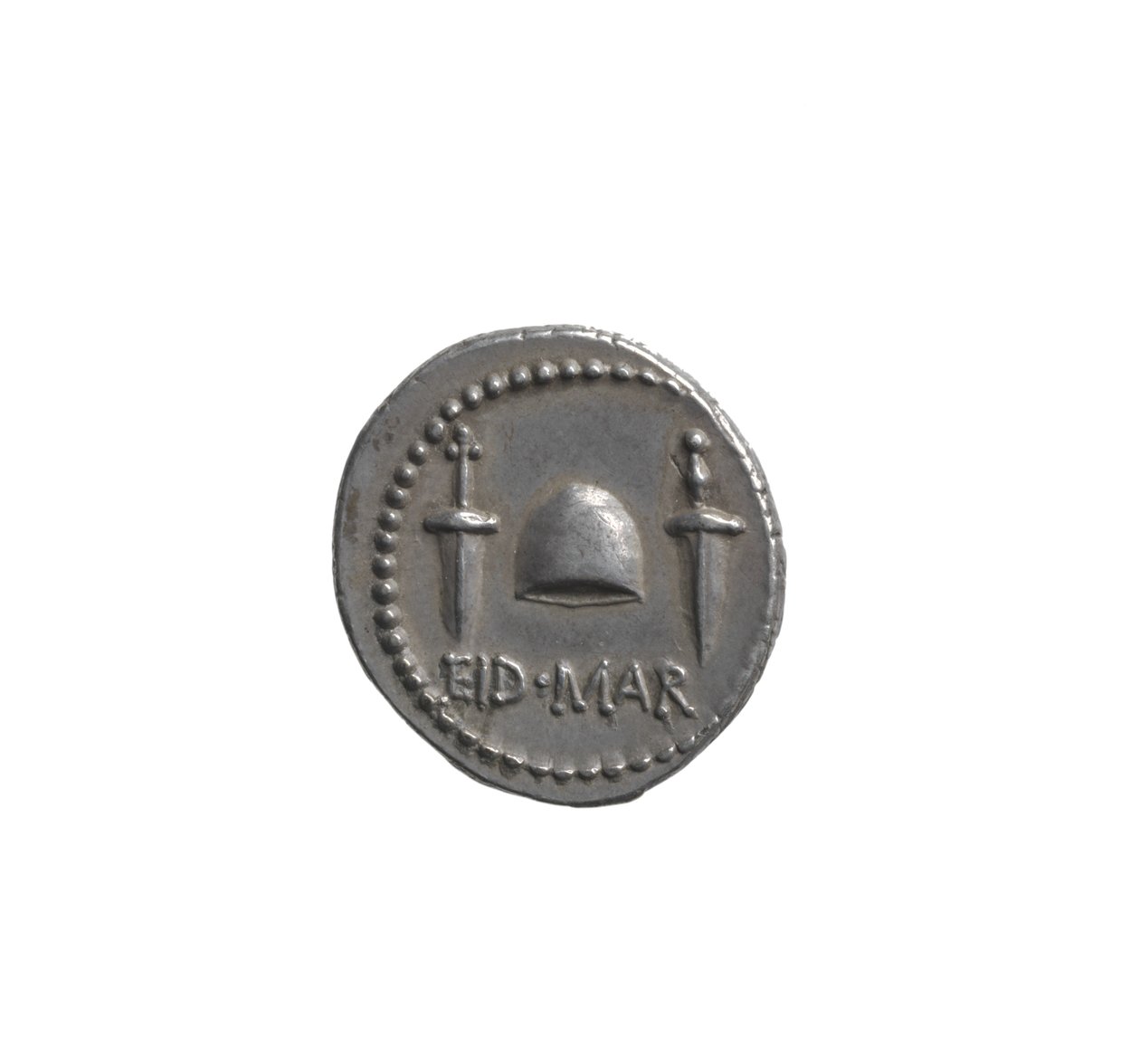Denarius met het hoofd van Brutus (zilver) door Roman