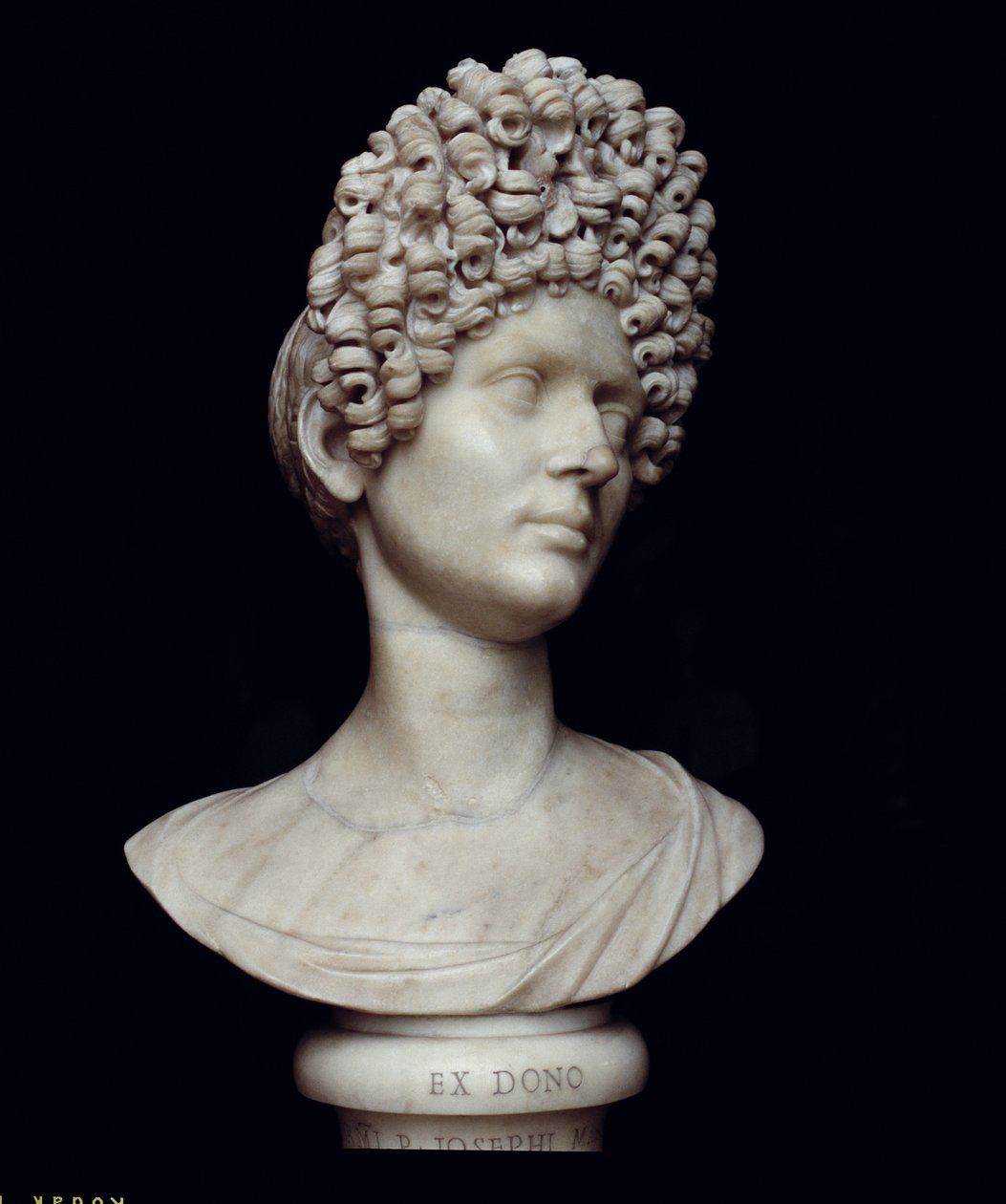 Portretbuste van een Romeinse Vrouw ten tijde van Flavius, c. AD 90 door Roman