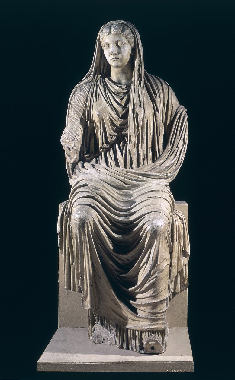 Postume standbeeld van Livia (58 v.Chr.-29 n.Chr.) uit Velleia door Roman