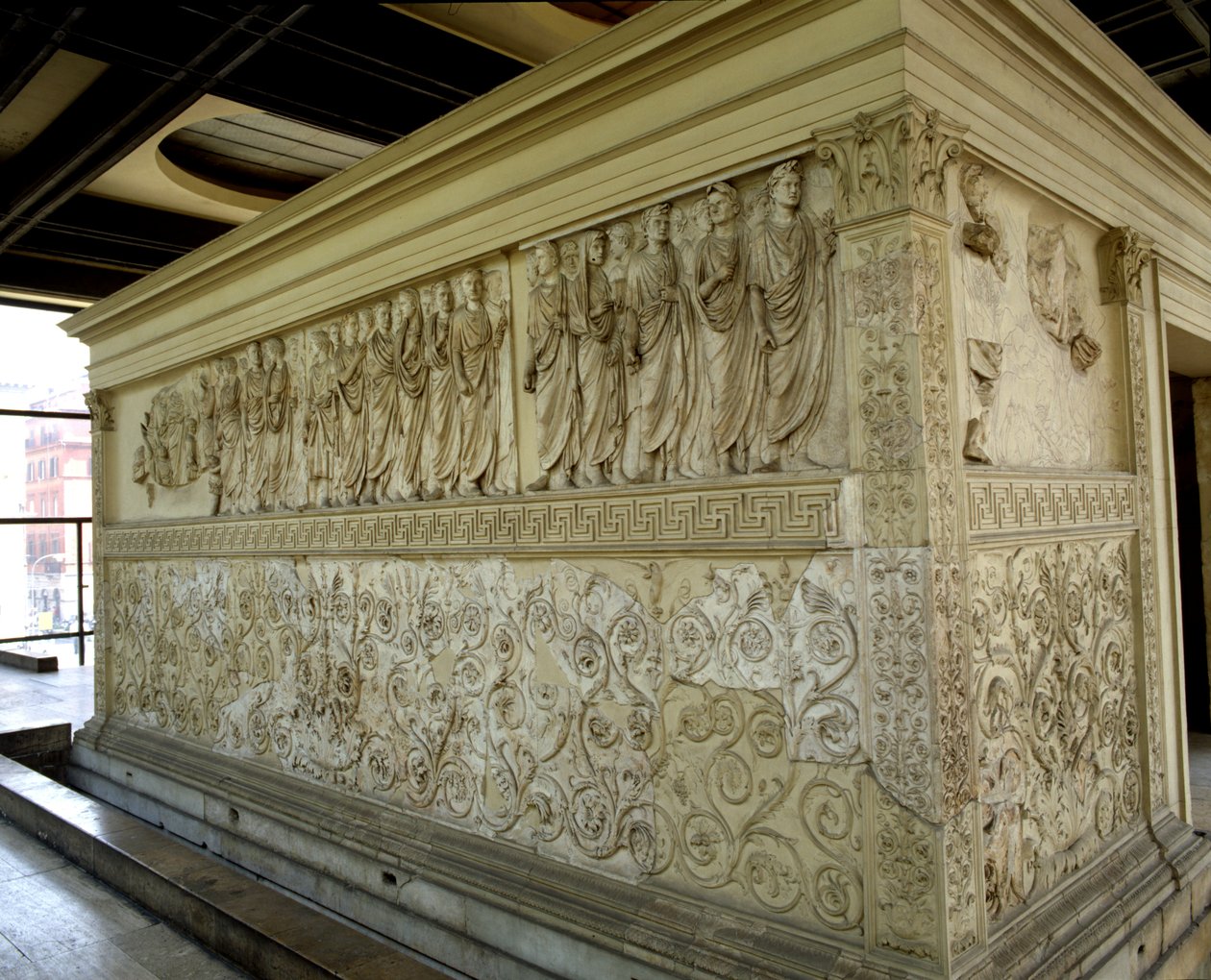 Processie, noordmuur van de Ara Pacis door Roman