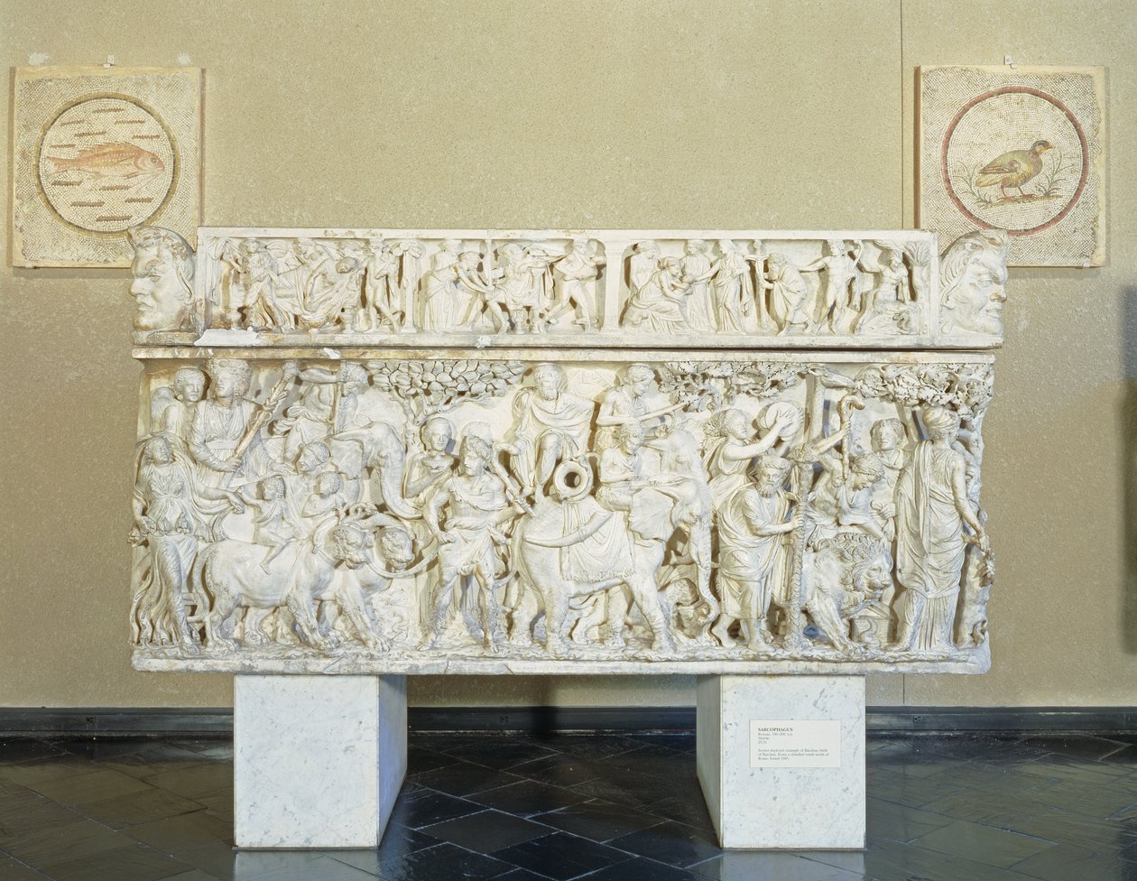 Sarcophagus met de triomf van Dionysus, ca. 190 n.Chr. door Roman