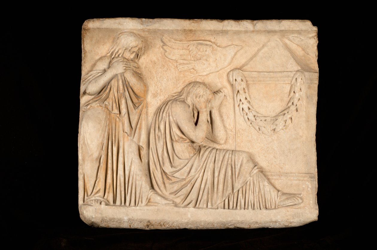Sarcophagus met een rouwscène door Roman