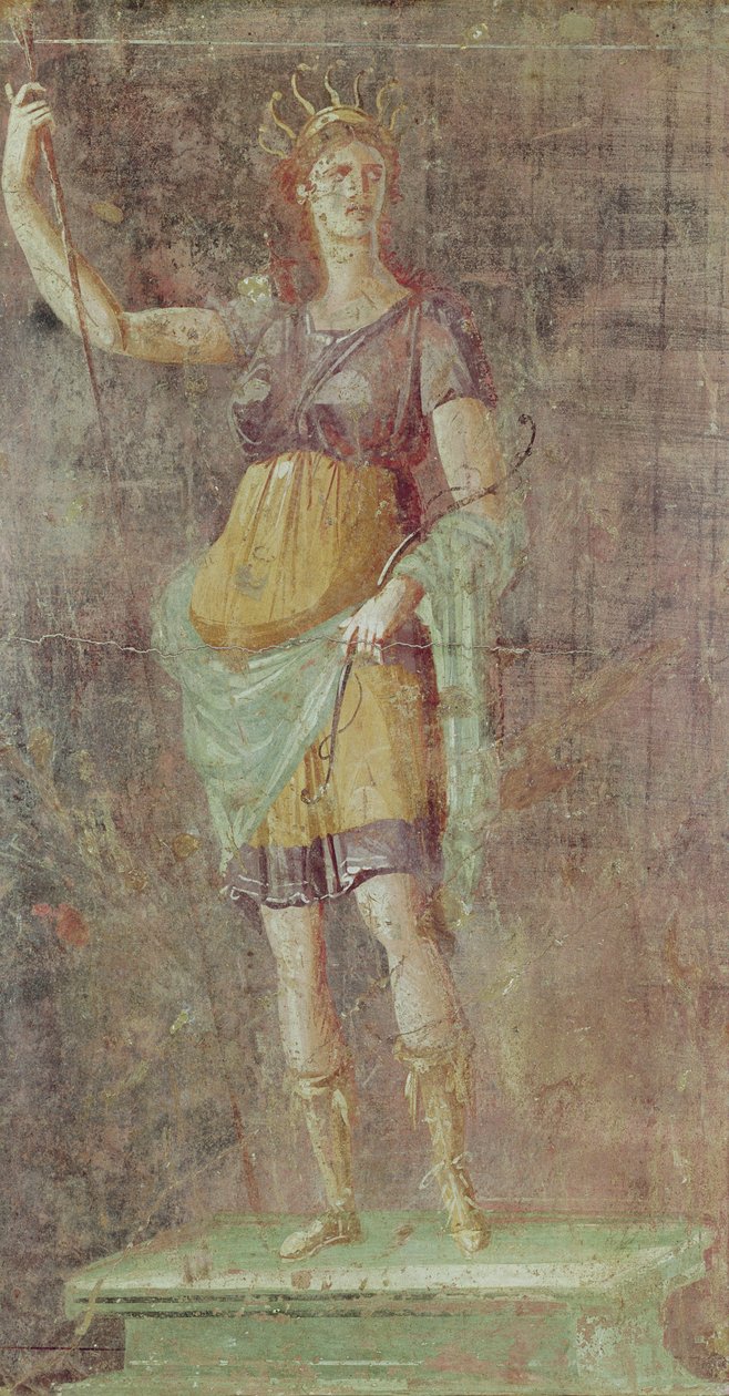 Standbeeld van Diana, uit Pompeii, c.50-59 door Roman