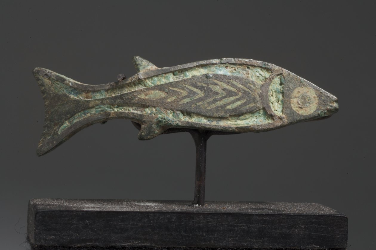 Romeins-Britse fibula van een vis (brons) door Roman Imperial Period
