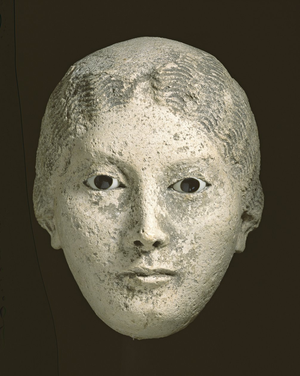 Model van het hoofd van een vrouw, 2e of 3e eeuw na Christus door Roman Period Egyptian