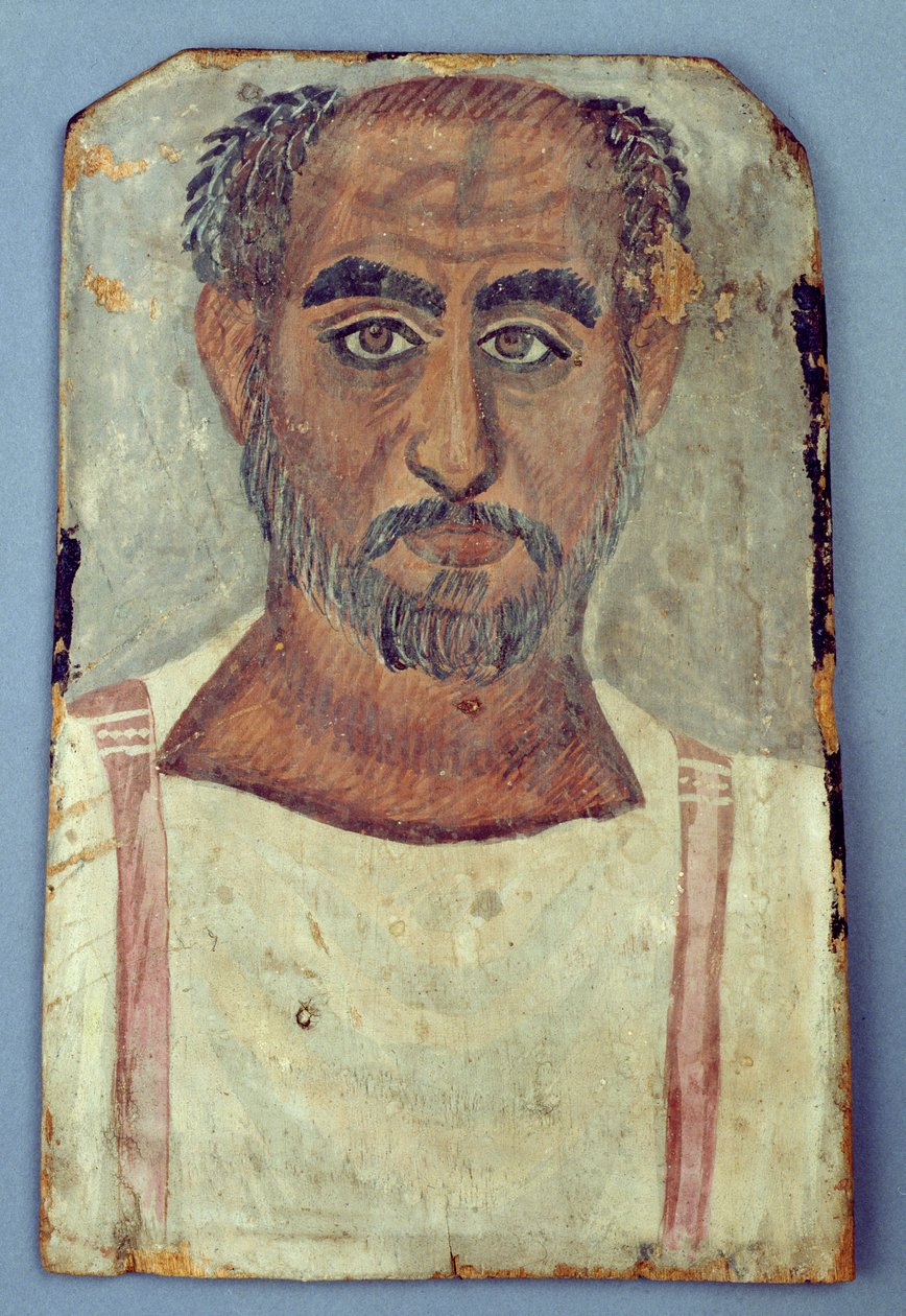 Mummieportret van een man, ca. 250-300 n.Chr. door Roman Period Egyptian