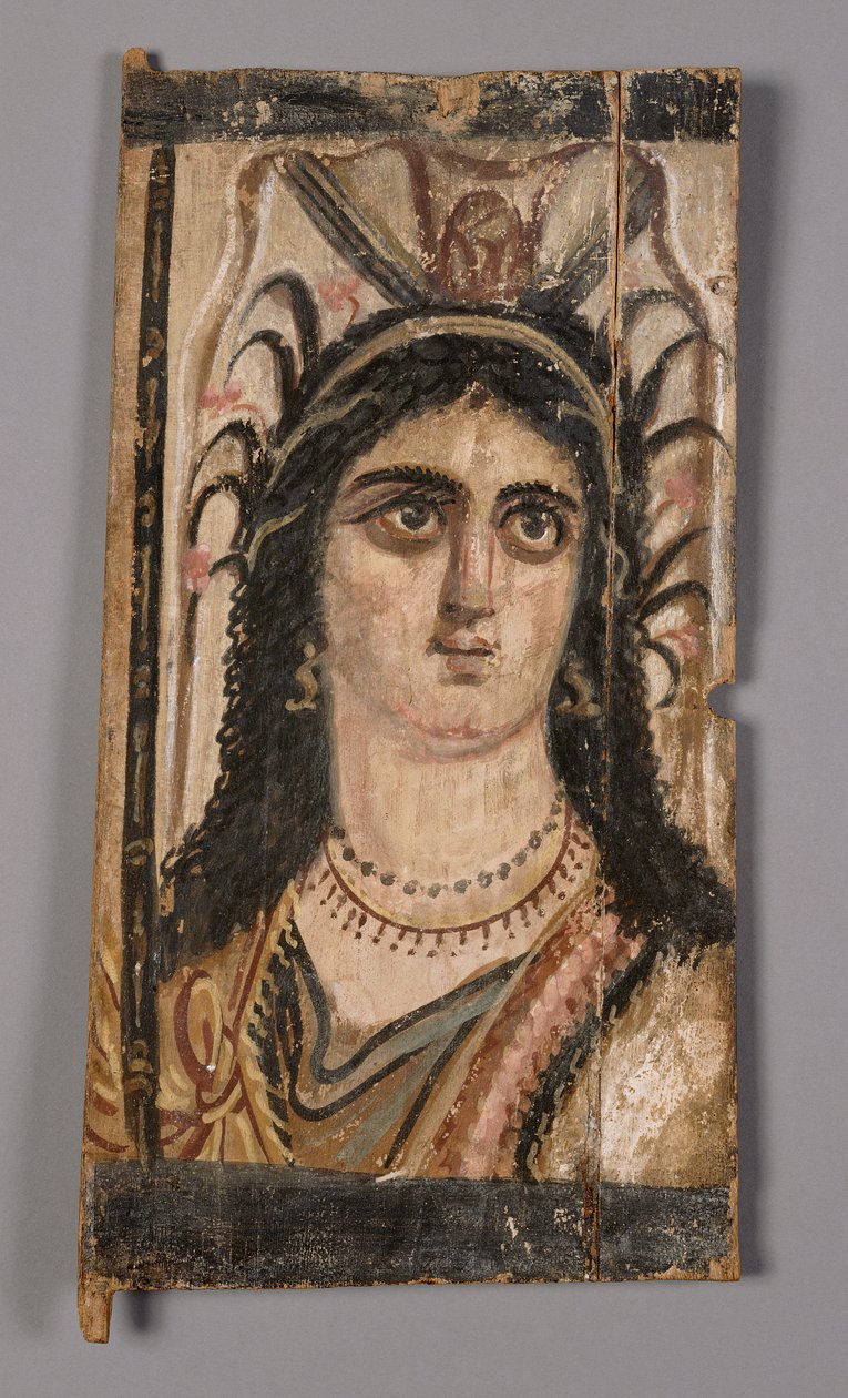 Paneel met Geschilderd Beeld van Isis, 180-200 AD door Roman Period Egyptian