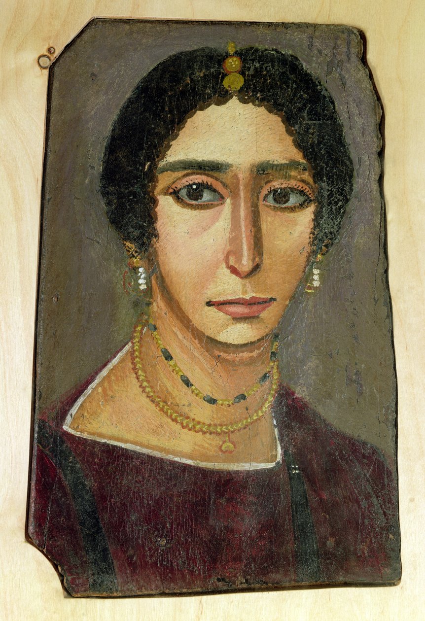 Portret van een vrouw, uit Fayum door Roman Period Egyptian