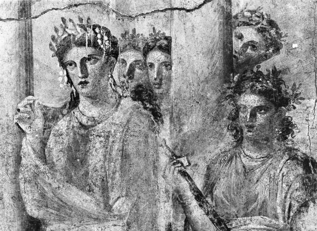 Iphigenia in Tauris, detail, uit Pompeii, c.15 v.Chr.-50 n.Chr. door Roman Roman