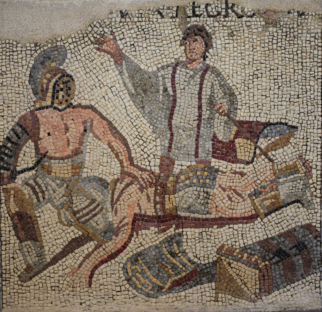 Een gladiatorengevecht met de scheidsrechter door Roman