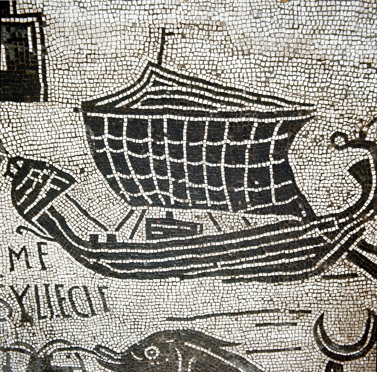 Een schip uit Alexandrië in de haven van Ostia door Roman
