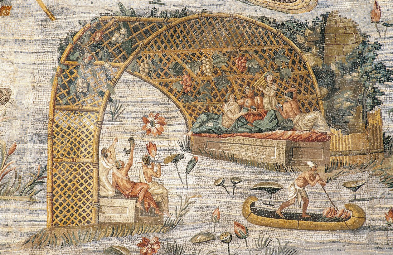 Banket onder prieel (detail) door Roman