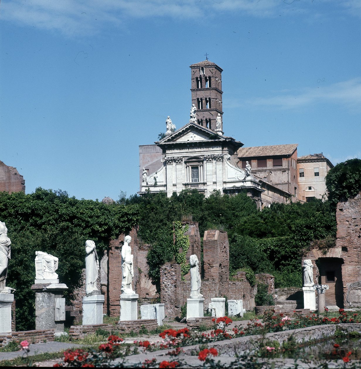 Casa delle Vestali (Huis van de Vestaalse Maagden), Foro Romano, Rome, Italië. door Roman