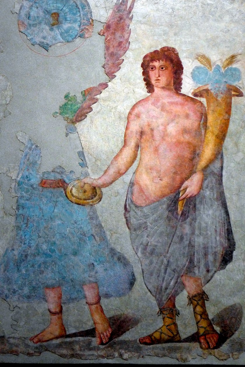 Genie met een hoorn van overvloed. Laat 2e en begin 3e eeuw door Roman
