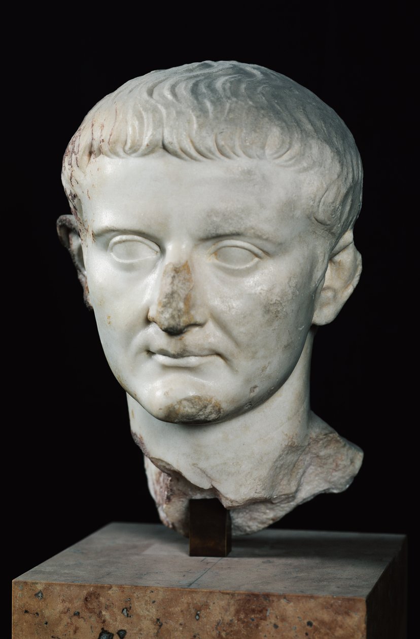 Hoofd van Tiberius (ca. 42 v.Chr.-37 n.Chr.) door Roman