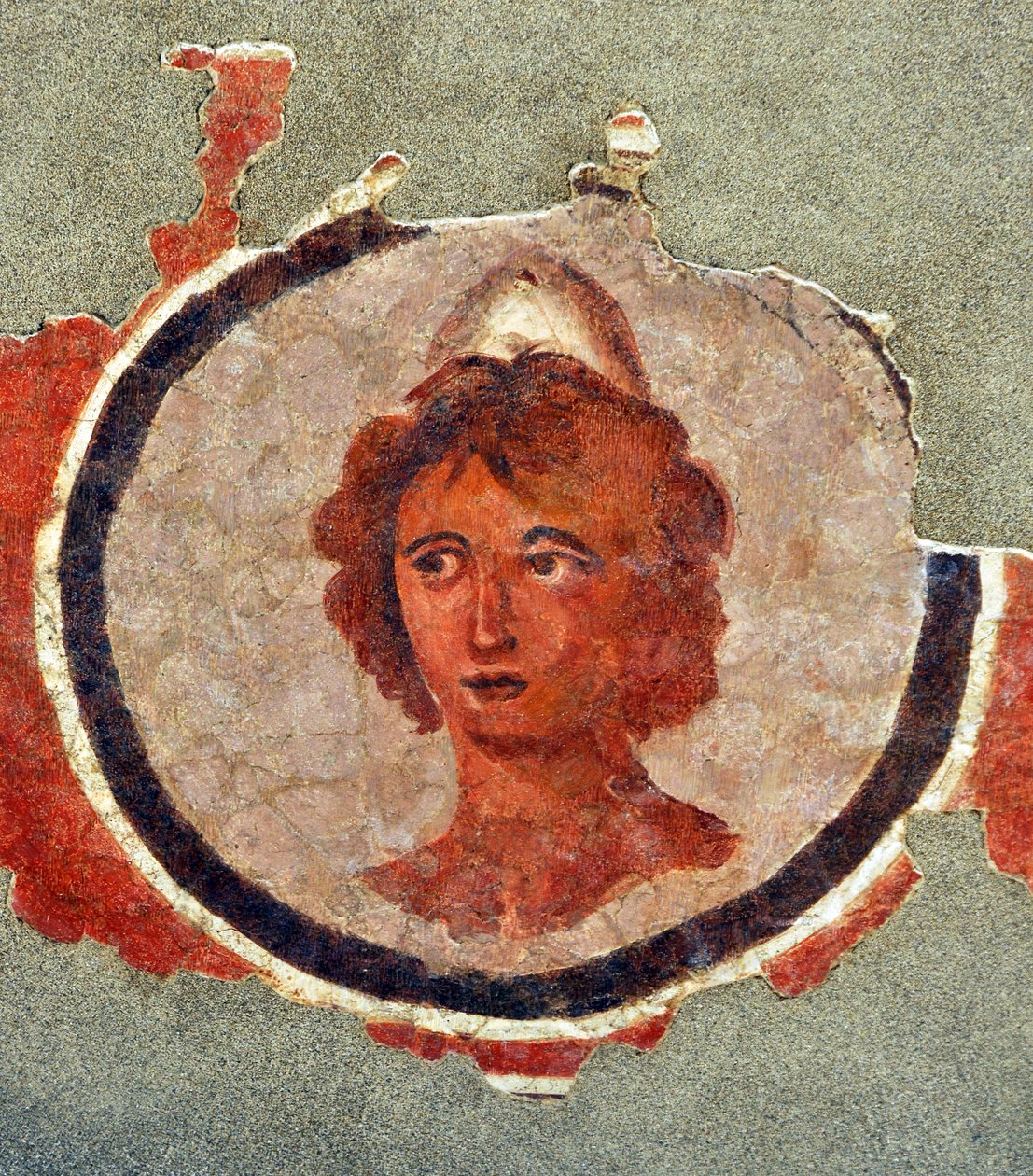 Hoofd van een jonge man, circa 130-140 door Roman