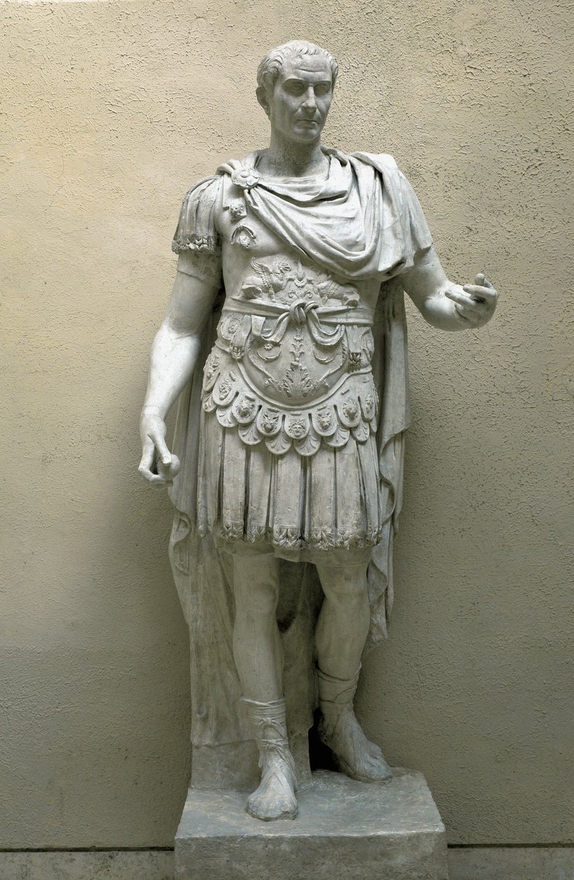 Julius Caesar (Giulio Cesare) (100-44 v.Chr.) Beeldhouwwerk - Museo della Civilta romana, Rome door Roman
