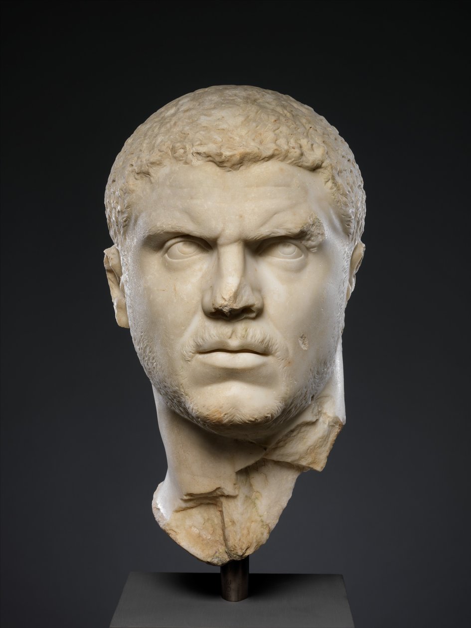 Marmeren portret van keizer Caracalla, 212-217 AD (marmer) door Roman