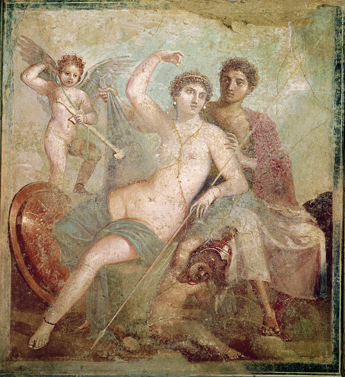 Mars en Venus uit het Huis van Mars en Venus (Casa de Marte e Venere) Pompeii door Roman