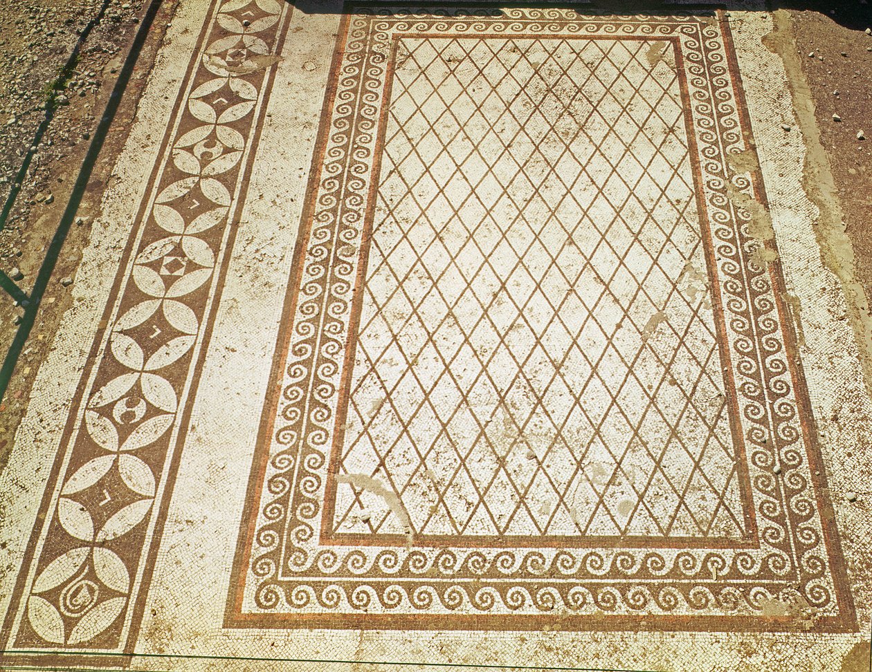 Mozaïekvloer uit het Huis van de Messii door Roman