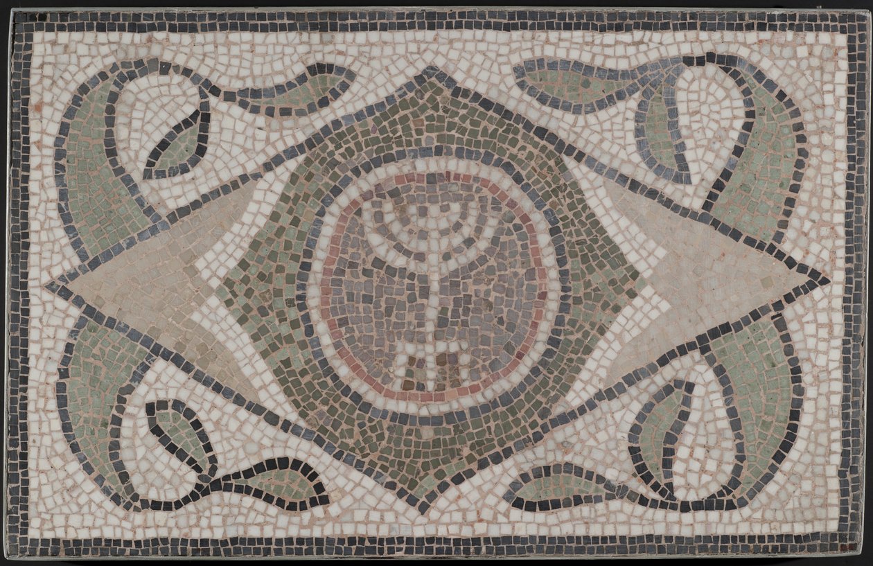 Mozaïek van Menorah door Roman