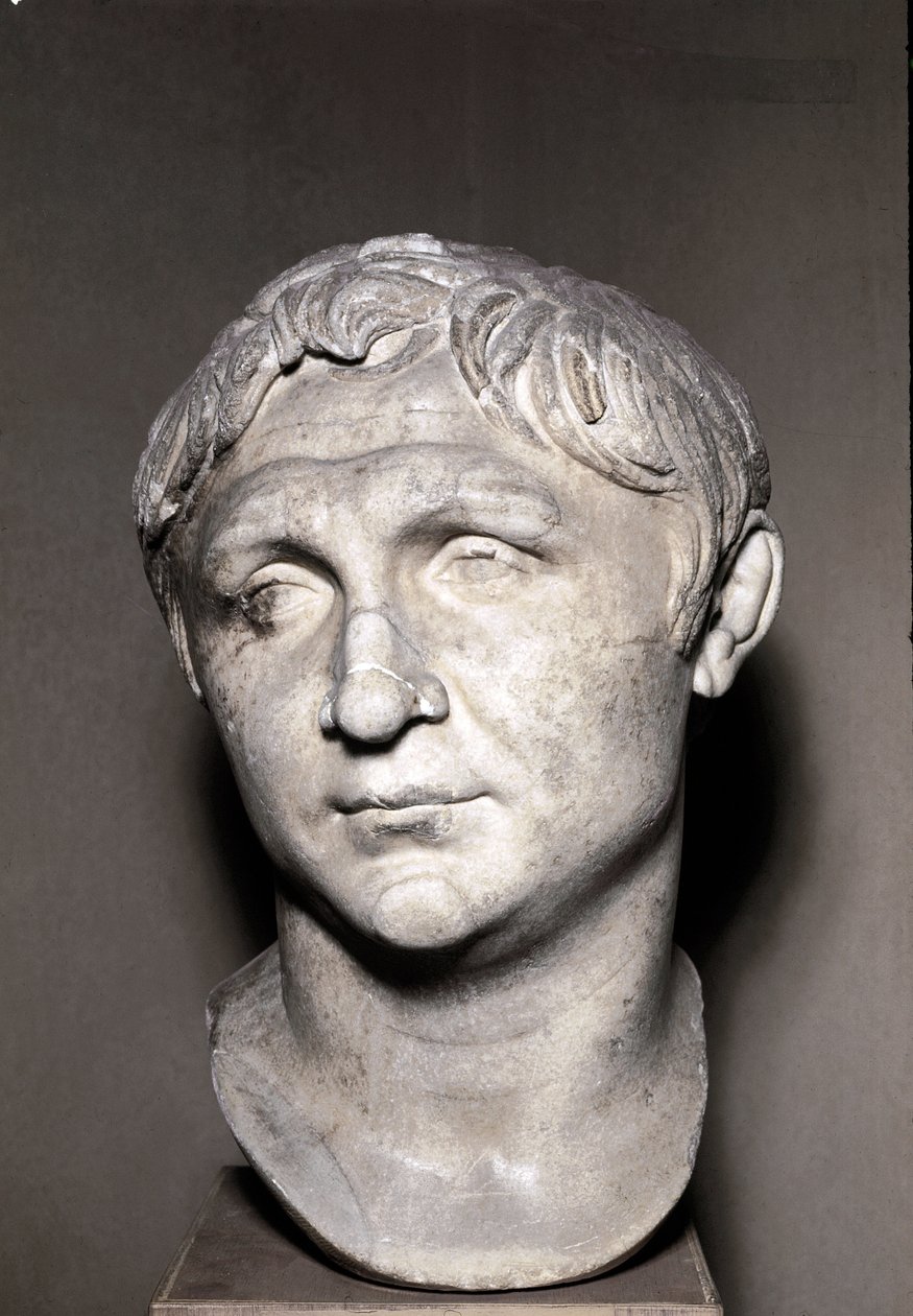 Portret van Pompeius de Grote (marmeren beeldhouwwerk) door Roman
