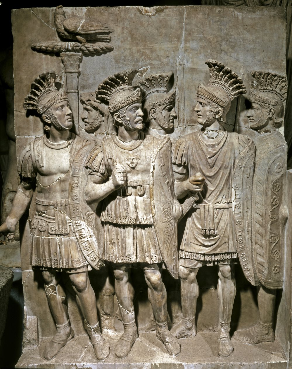 Praetoriaanse Reliëf, ca. 51-52 AD (marmer) door Roman