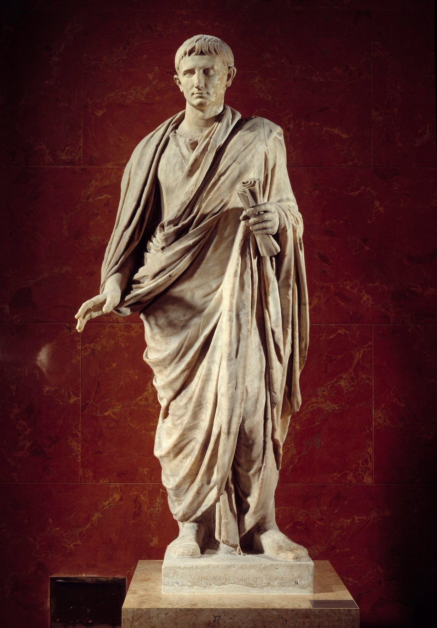 Romeinse kunst: standbeeld van keizer Augustus door Roman