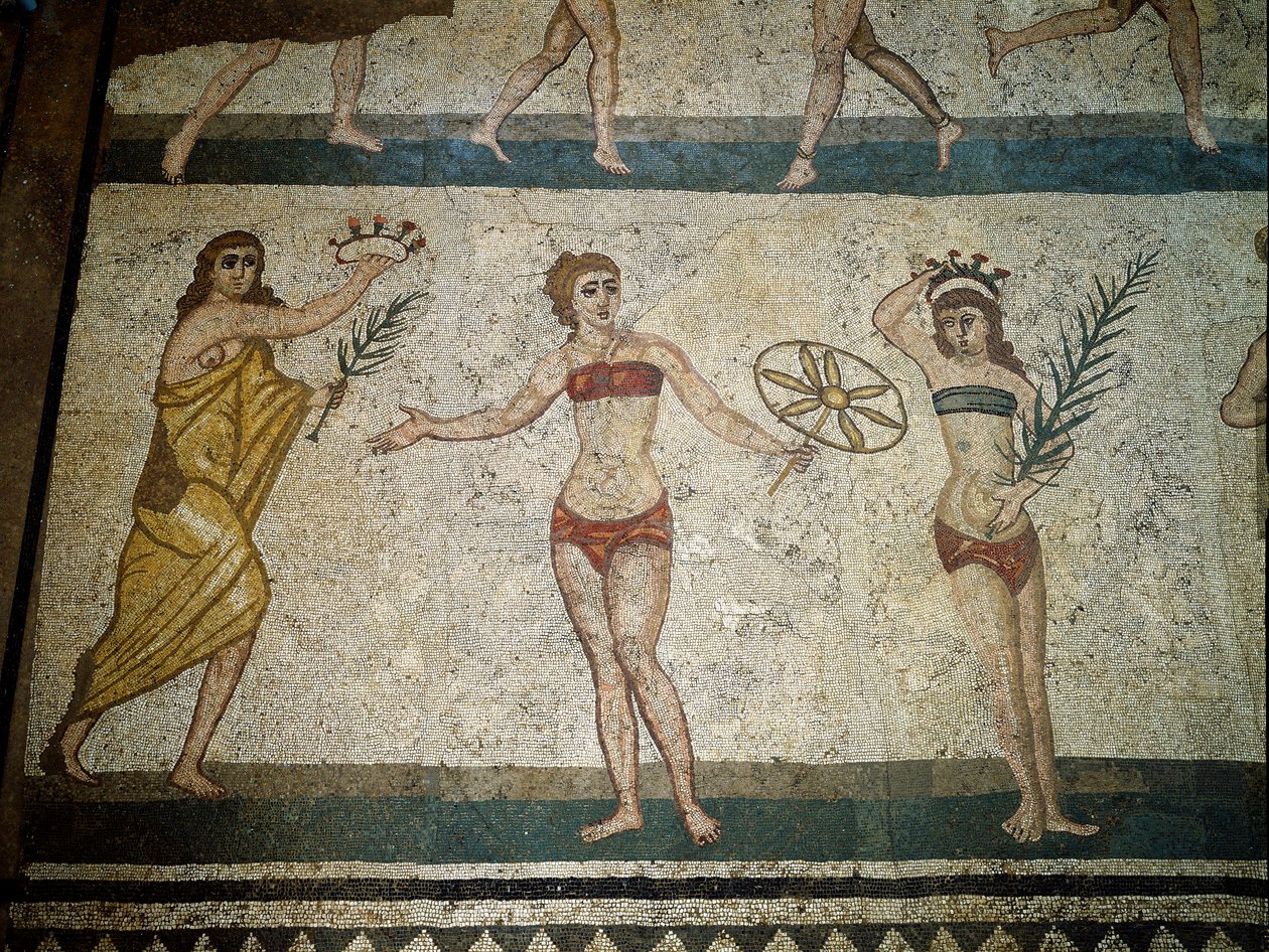 Romeinse kunst: jonge Romeinen bezig met fysieke oefeningen door Roman