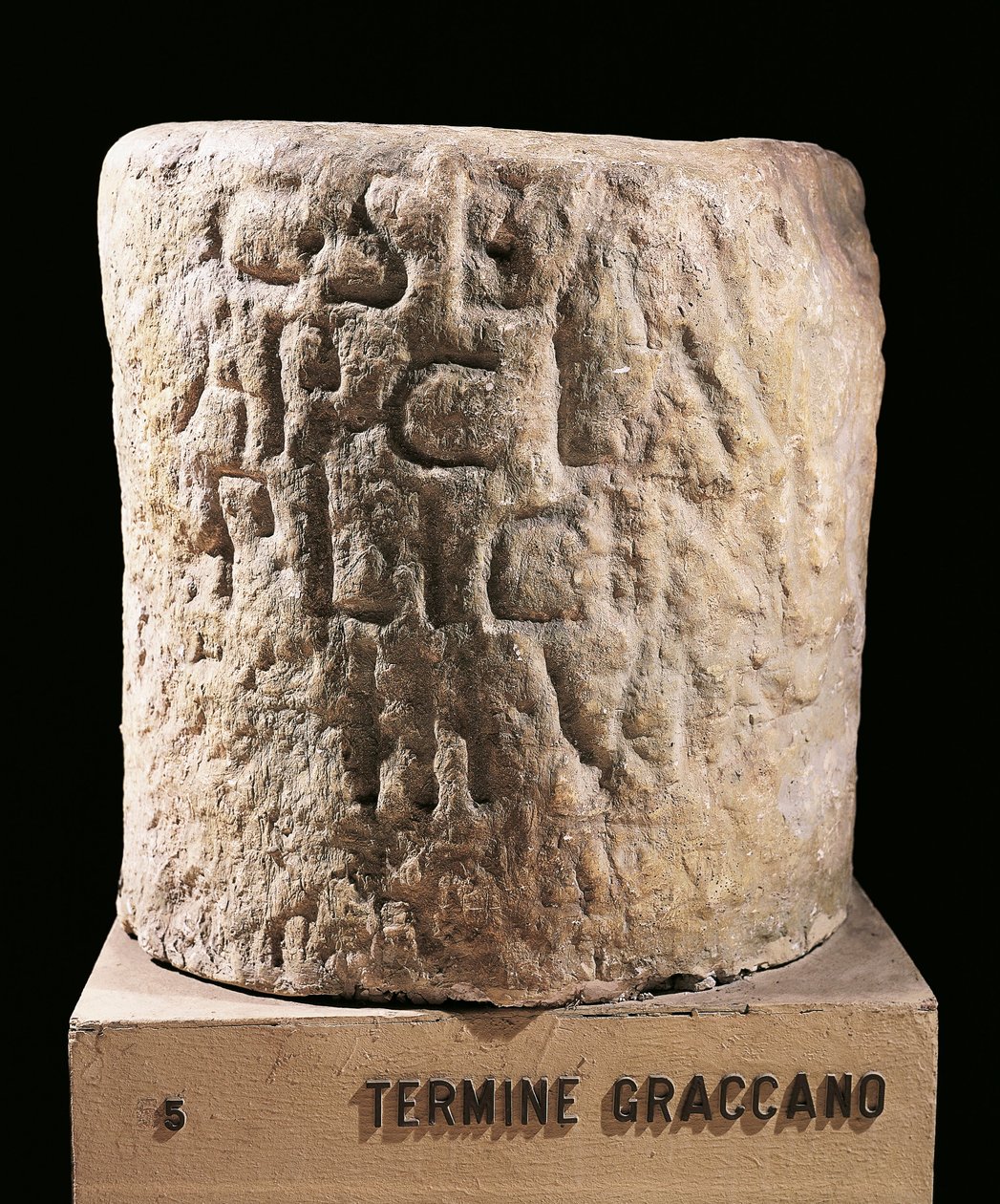 Romeinse beschaving, grenssteen die percelen markeerde toegewezen door de wetten van Gracchi door Roman