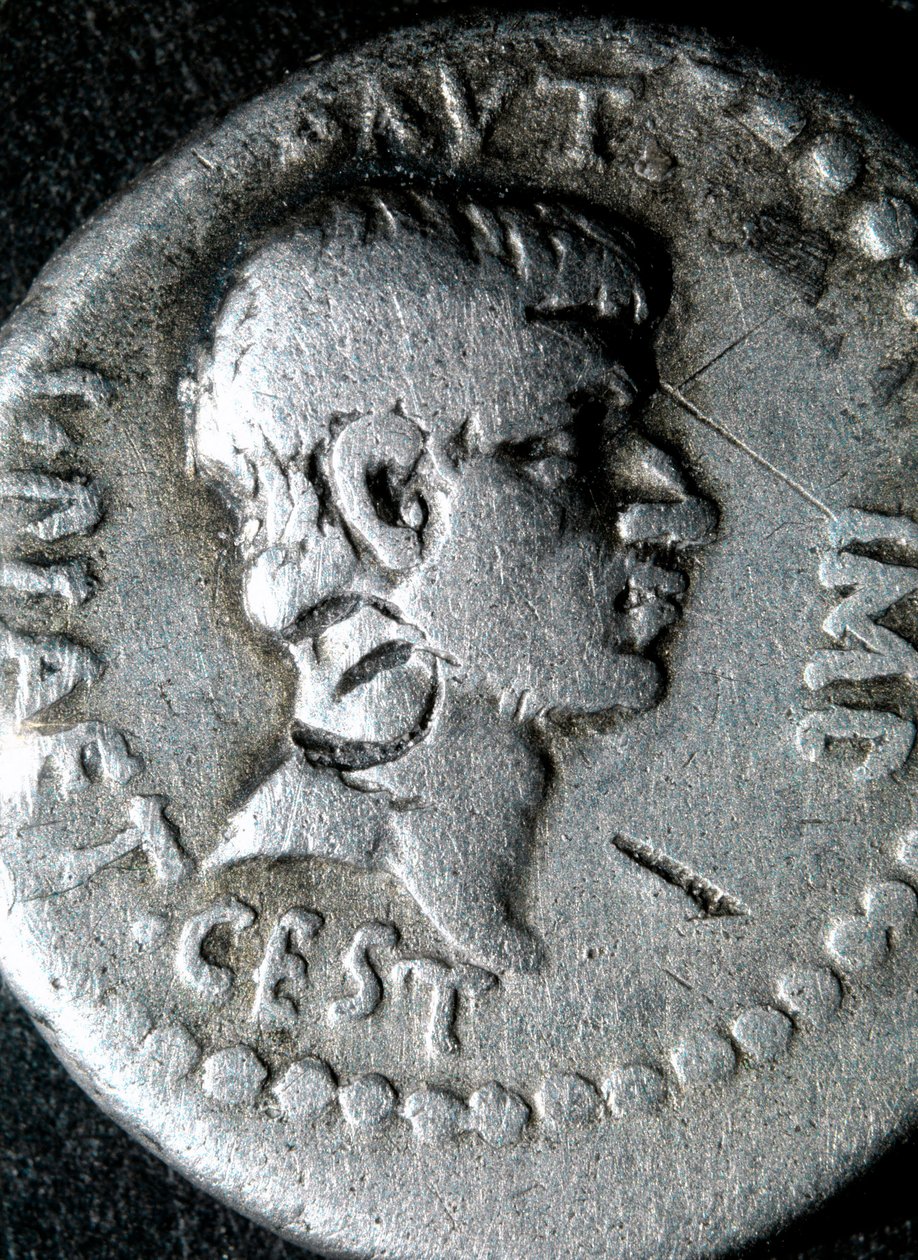 Zilveren munt met de beeltenis van Marcus Junius Brutus door Roman