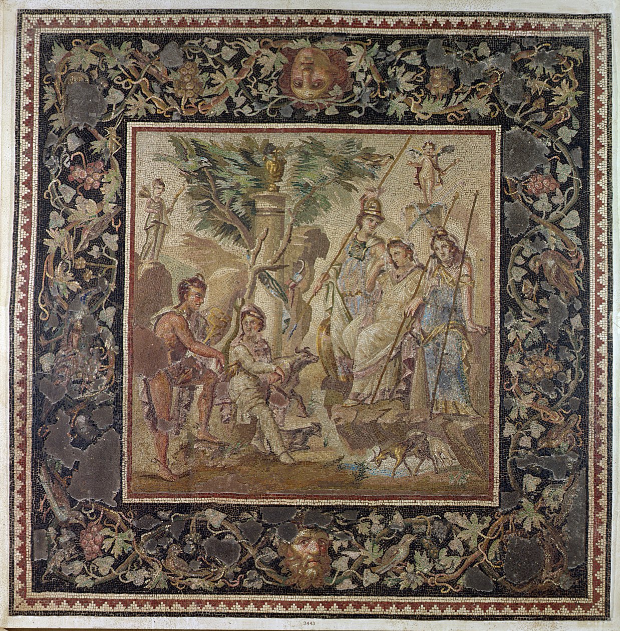 Het oordeel van Parijs, uit het Huis van het Atrium, Antiochië, c.115 AD door Roman