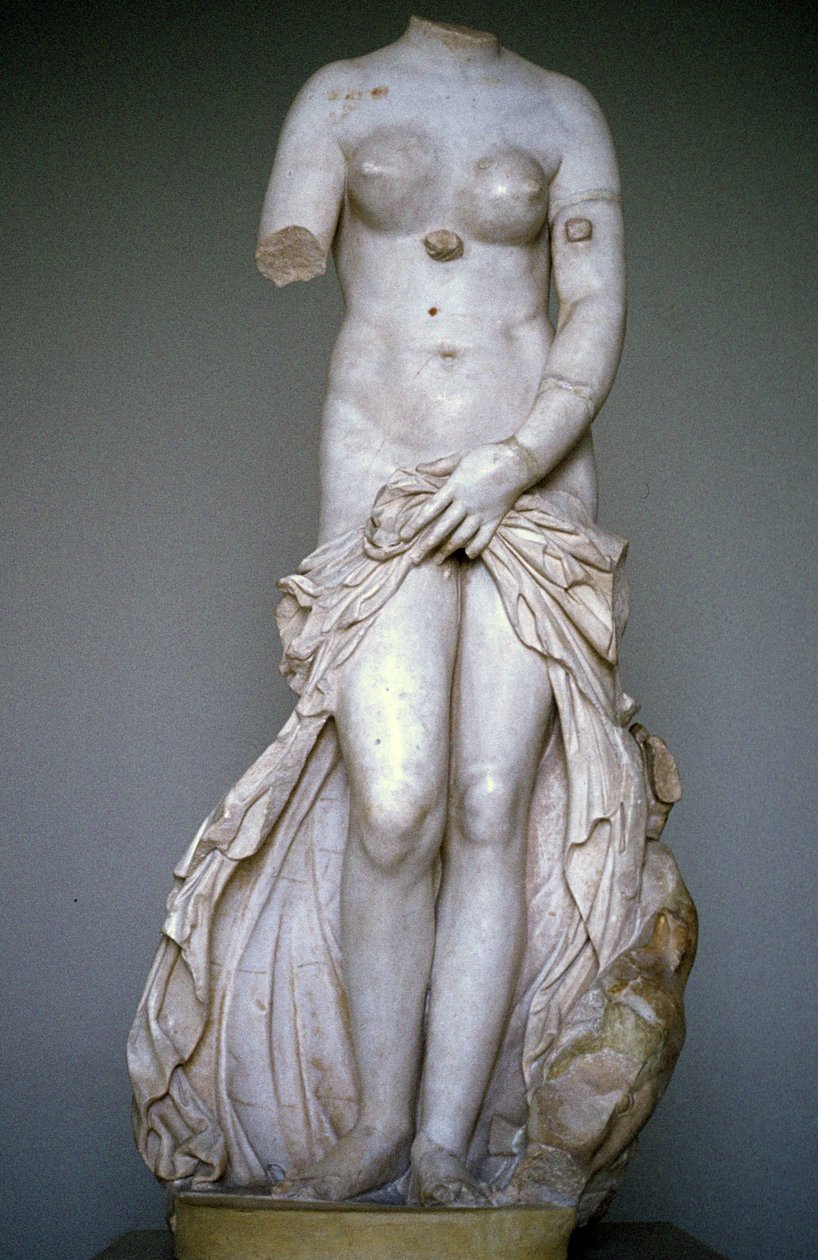 Venus Laudolina of anadyomene. Beeldhouwwerk, Museum van Syracuse, Sicilië, Italië door Roman