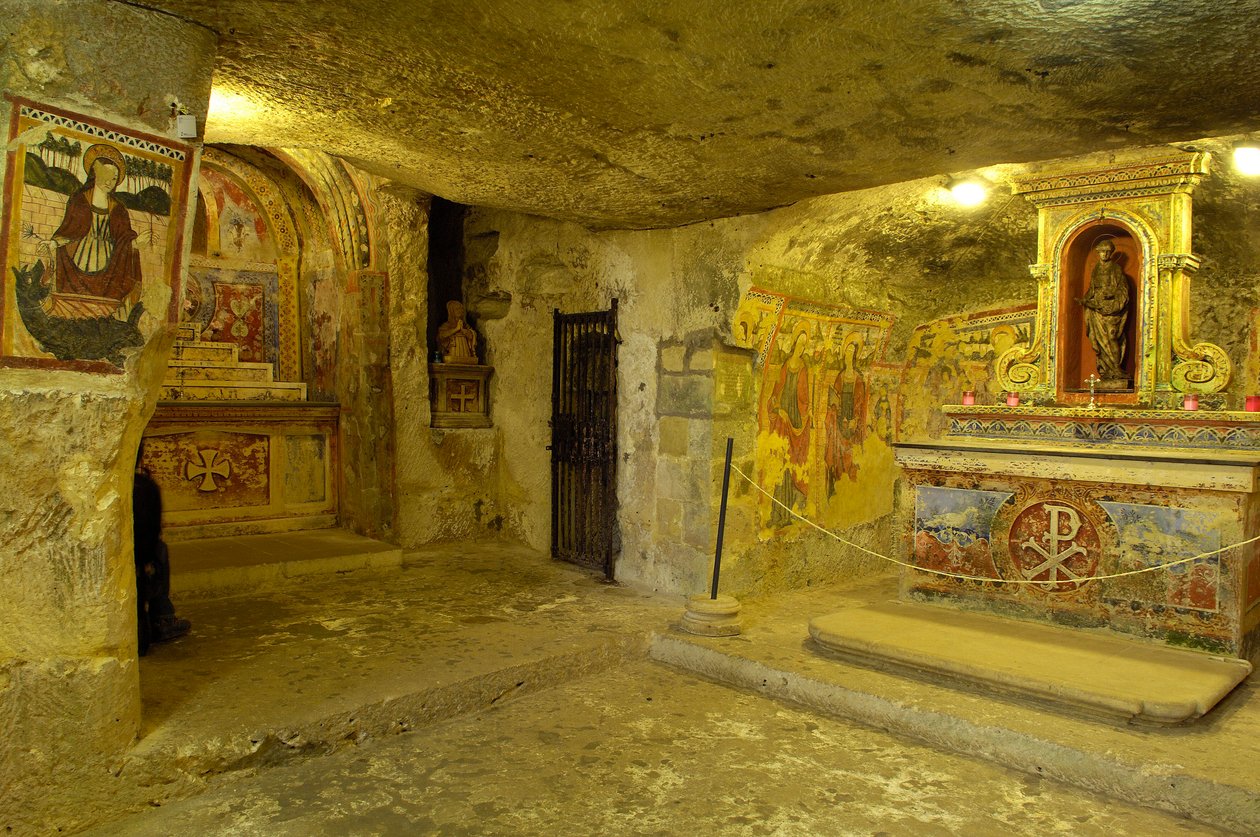 Uitzicht op de catacomben van Sint-Agatha in Rabat, Malta door Roman