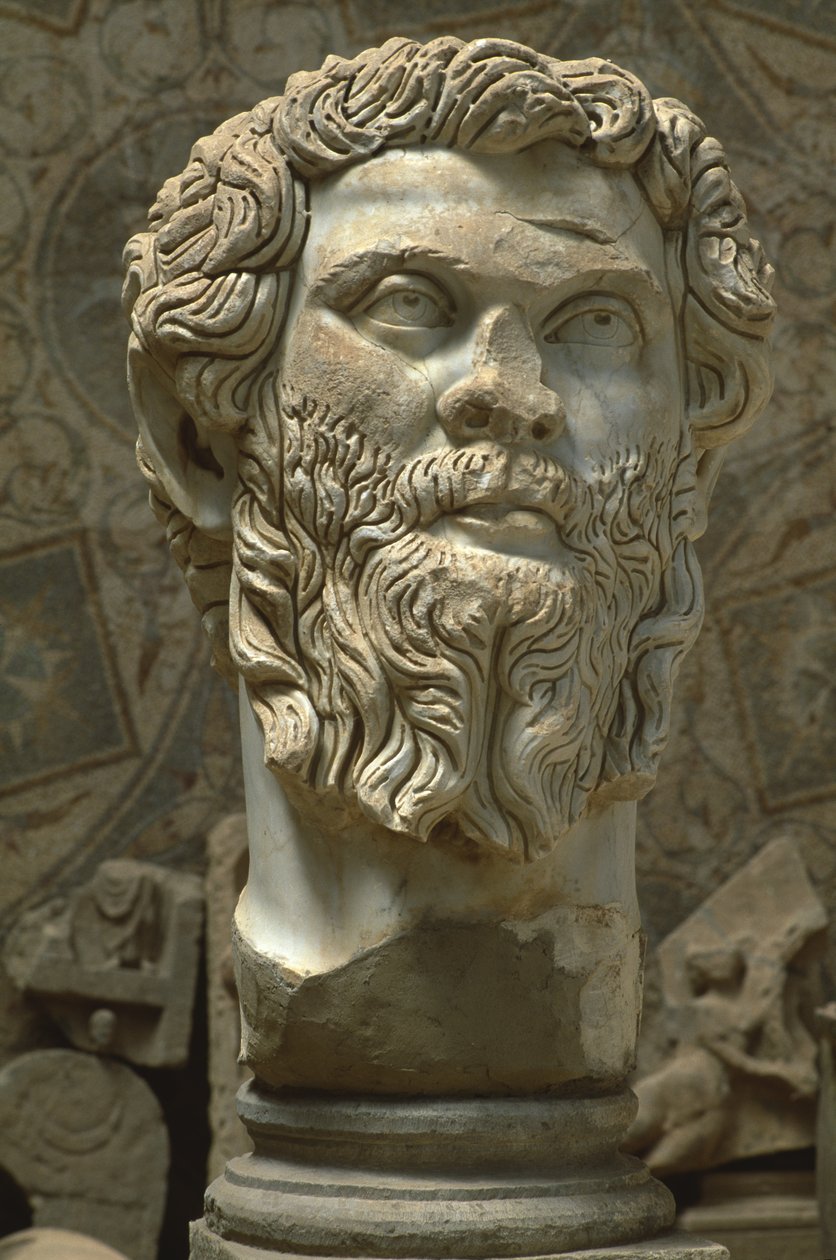 Buste van Septimus Severus (145-211), Hoge Keizerlijke Periode (27 v.Chr.-395 n.Chr.) door Roman Imperial Period