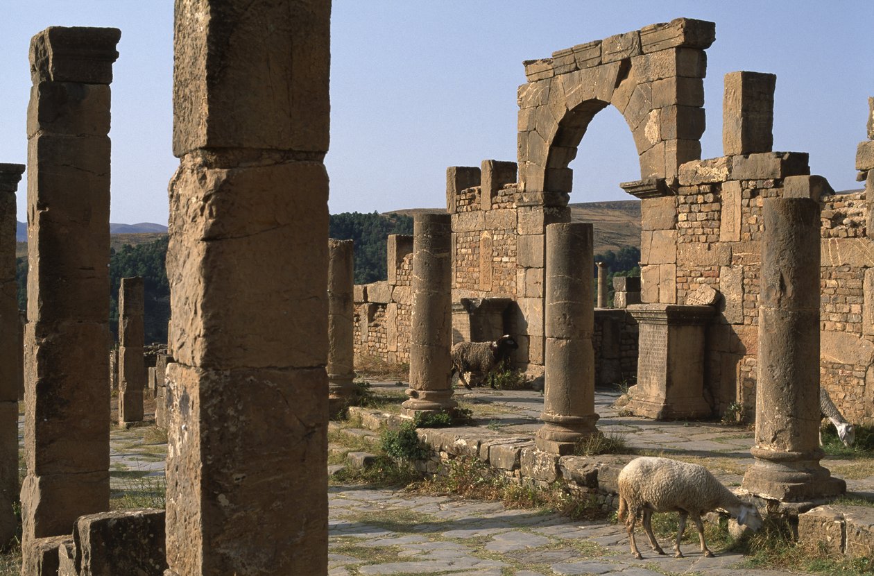 Cardo en ingang van Cosinius Markt, Hoog Keizerlijke Periode (27 v.Chr.-395 n.Chr.) door Roman Imperial Period