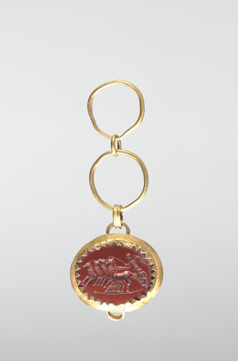 Intaglio met Overwinning in Wagen door Roman Imperial Period