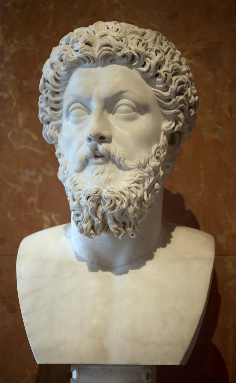 Kunst Rome Buste van de Romeinse keizer Marcus Aurelius (121 - 180 AD) marmer door Roman Roman