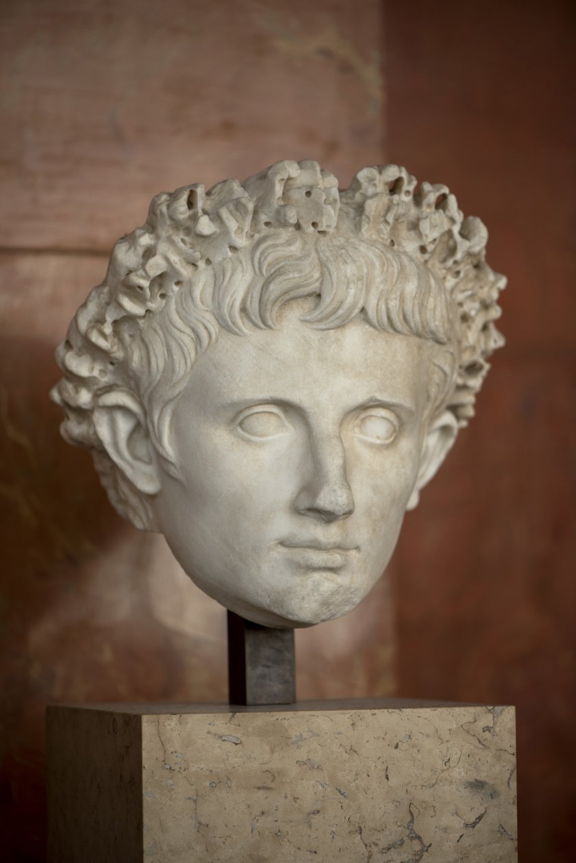 Kunst Rome Hoofd van de keizer Augustus (63 BC - 14 AD) marmer door Roman Roman
