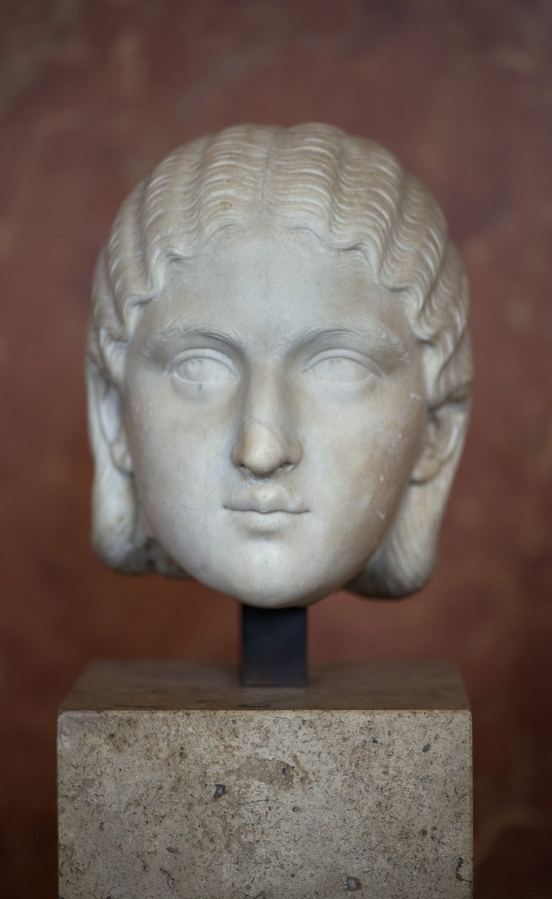 Kunst Rome Hoofd van keizerin Barbia Orbiana (3e eeuw), marmer door Roman Roman