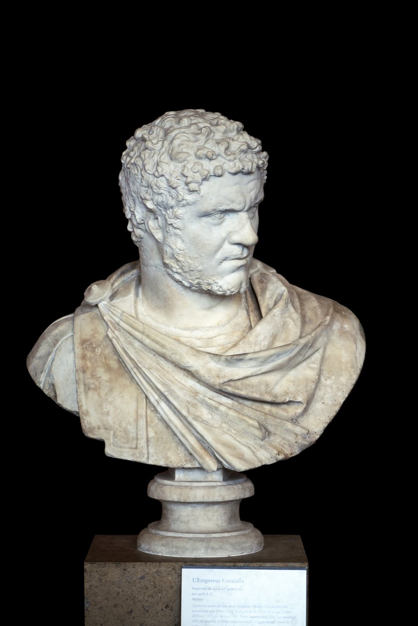 Caracalla (188 - 217 AD) marmer, Romeinse kunst door Roman Roman