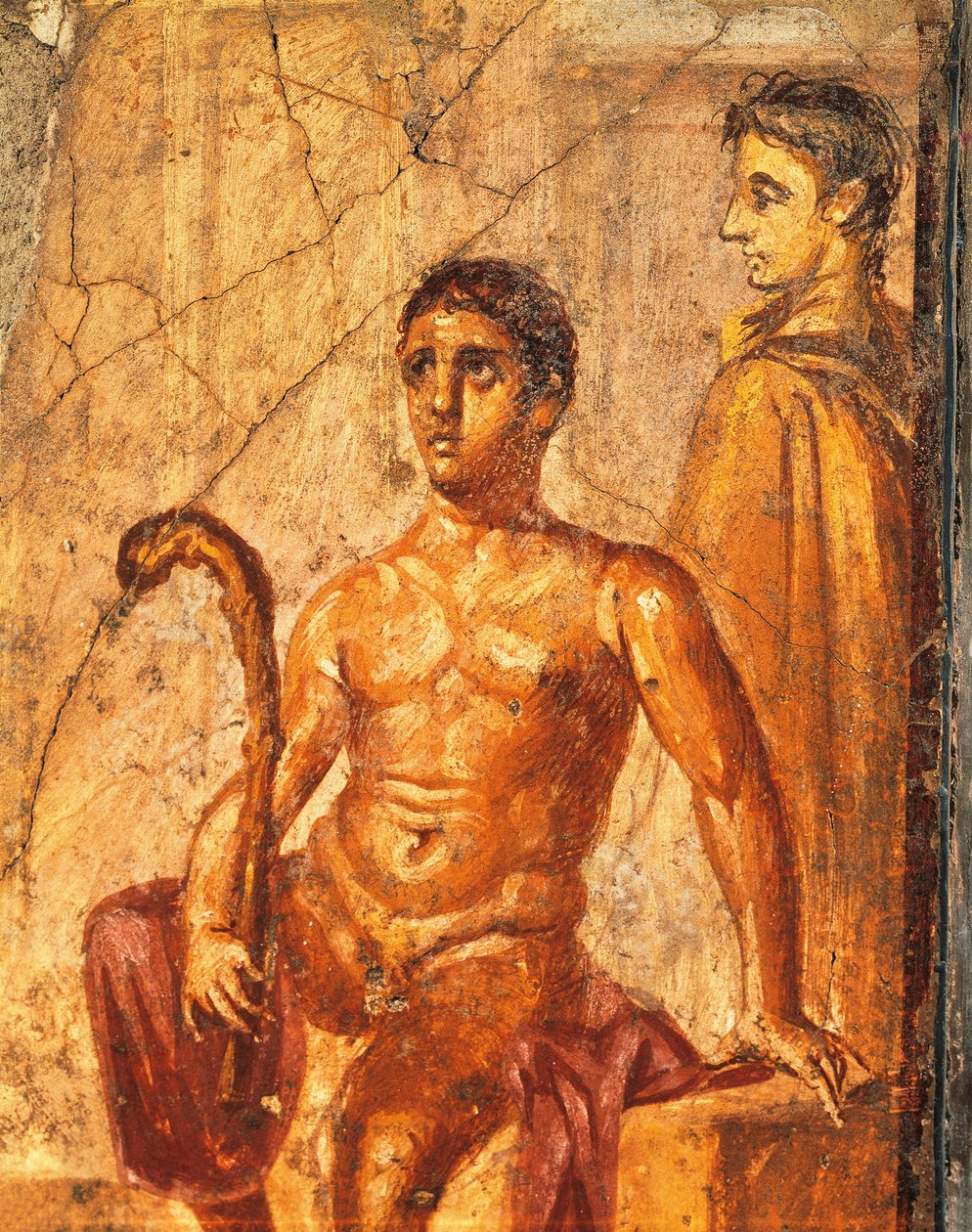 Fresco met Selene en Endymion, uit Huis van Eeuwfeest, Pompeii, Campania, Italië door Roman Roman